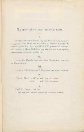 Sententiae controversae.