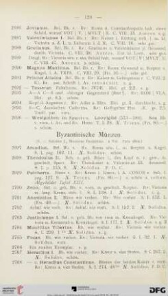 Byzantinische Münzen (Nr. 2697-2724)