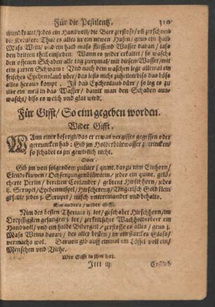Für Gifft/ So eim gegeben worden.