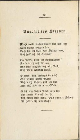 Unerfülltes Streben