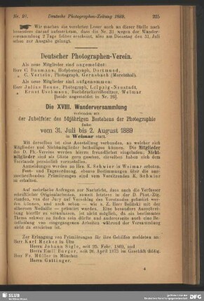 Die XVIII. Wanderversammlung
