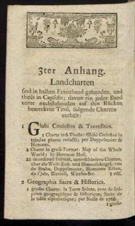 3ter Anhang Landcharten