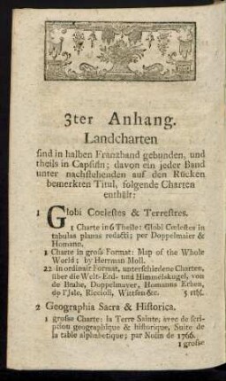 3ter Anhang Landcharten