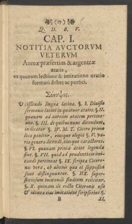 Cap. I. Notitia Auctorum Veterum ...