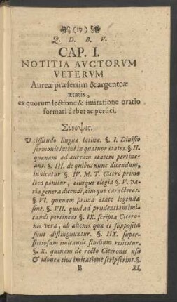 Cap. I. Notitia Auctorum Veterum ...