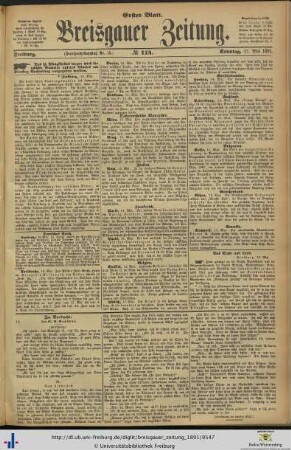 17.05.1891 (Erstes Blatt)