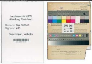 Entnazifizierung Wilhelm Buschmann , geb. 27.07.1887 (Betriebsfuehrer)