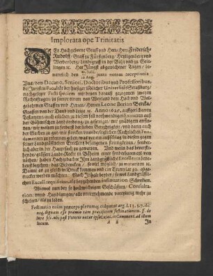 Implorata ope Trinitatis.
