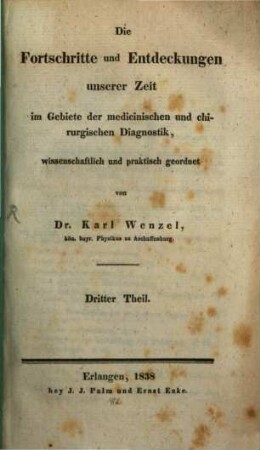 Die Fortschritte und Entdeckungen unserer Zeit im Gebiete der medicinischen und chirurgischen Diagnostik, 3