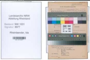 Entnazifizierung Ida Rheinlaender , geb. 05.08.1898 ()