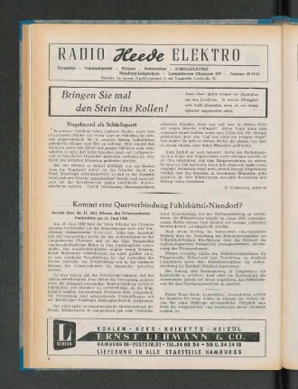 Kommt eine Querverbindung Fuhlsbüttel-Niendorf?