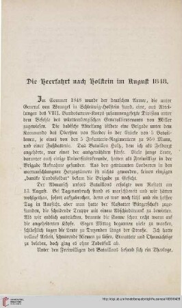 Die Heerfahrt nach Holstein im August 1848