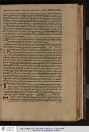 Beati Hieronymi ad Ruffinum presbyterum Aquilegiensem de callida laudatione conquerentis epistola...