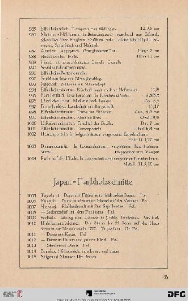 Japan – Farbholzschnitte (Nr. 1005-1045)
