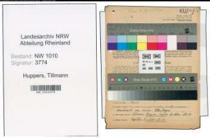Entnazifizierung Tillmann Huppers , geb. 20.08.1908 (Milchhaendler)