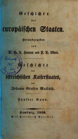 Geschichte von Östreich, 5