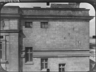 Dresden-Altstadt, Augustusstraße 2. Ständehaus (1901-1906; P. Wallot). Ostseite (Teilansicht) von der Brühlschen Gasse