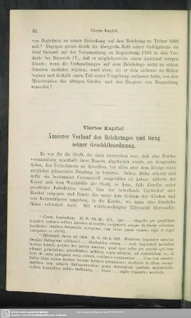 Viertes Kapitel. Äusserer Verlauf des Reichstages und Gang seiner Geschäftsordnung