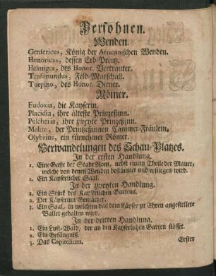 Verwandlungen des Schau-Platzes