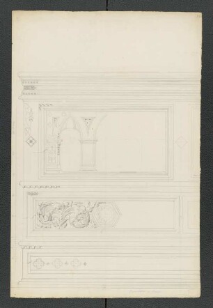 Siena, Rathauskapelle, Chorgestühl [Carl Luckow, zeichnerischer Nachlass]