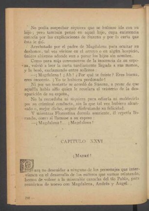 Capítulo XXVI - ¡Madre!