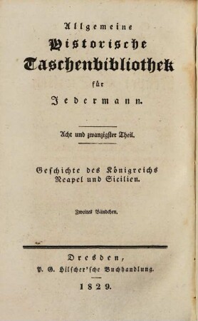 Geschichte des Königreichs Neapel und Sicilien, Bdch. 2