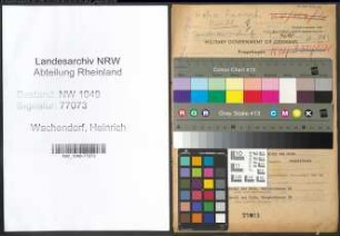 Entnazifizierung Heinrich Wachendorf , geb. 13.08.1910 (Kaufmaennischer Angestellter)
