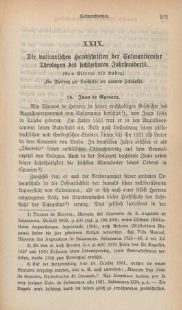 503-522 Die vaticanischen Handschriften der Salmanticenser Theologen des sechszehnten Jahrhunderts : Schluß