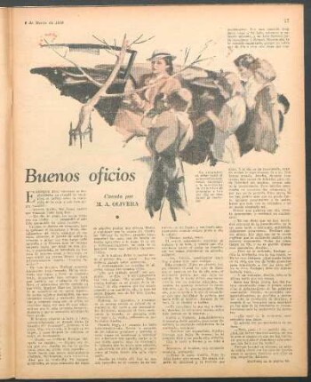 Buenos oficios : Cuento por M. A. Olivera