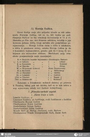 A) Hornja Łužica