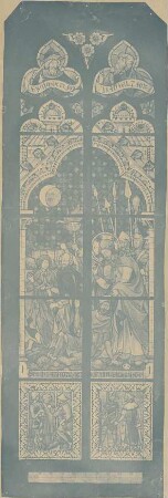 Schmidt, Heinrich von; Oppenheim; Katharinenkirche, Restaurierung - Kirchenfenster, Jesu im Garten Gezemane (Ansicht)