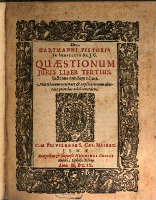 Quaestionum Juris Tam Romani Quam Saxonici Liber ..., 3