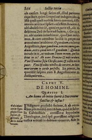 Caput V. De Homine.