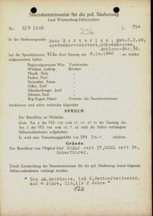Sartorius, Hans