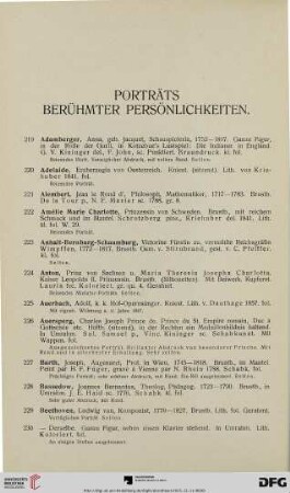 Porträts berühmter Persönlichkeiten (Nr. 219-422)