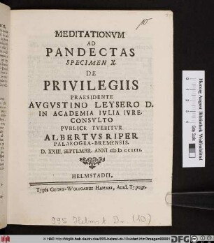 De Privilegiis