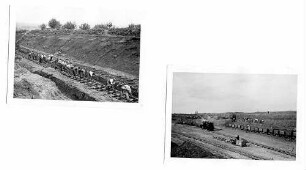 Erdarbeiten ostwärts des Neckartalübergangs, km 182 Gleisrücken 1934
