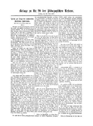 Thesen zur Frage des naturwissenschaftlichen Unterrichts : Beilage zu No. 20 der Pädagogischen Reform
