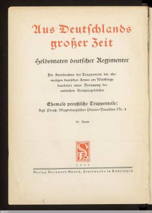 Kgl. Preuß. Magdeburgisches Pionier-Bataillon Nr. 4 1914-1918
