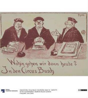 Circus Busch. Drei Richter