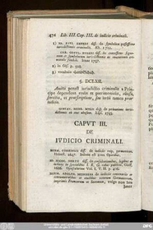 Caput III. De Iudicio Criminali.
