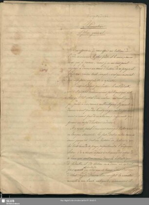 "Introduction et plan général"