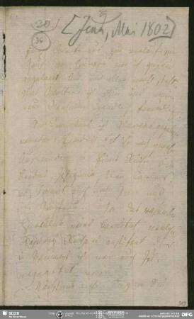 Eigenh. Brief von Caroline von Schelling an Sophie Bernhardi, Jena, Mai 1802