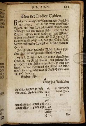 Von der Radice Cubica