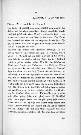 56 Wandsbeck, d. 14. Februar 1800.