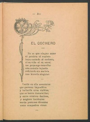 [I.] El cochero