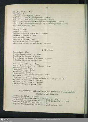 6. Historische, philosophische und politische Wissenschaften. Literaturen und Sprachen