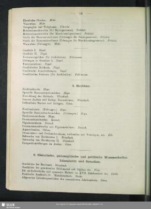 6. Historische, philosophische und politische Wissenschaften. Literaturen und Sprachen