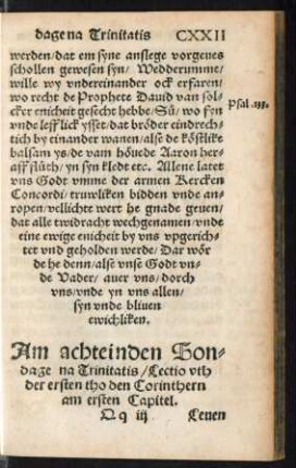 Am achteinden Sondage na Trinitatis ...