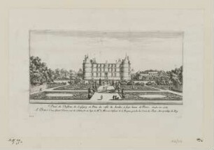 Veuë du Chasteau de Lusigny en Brie du costé du jardin..., aus: "Flüsse Oise und Marne“